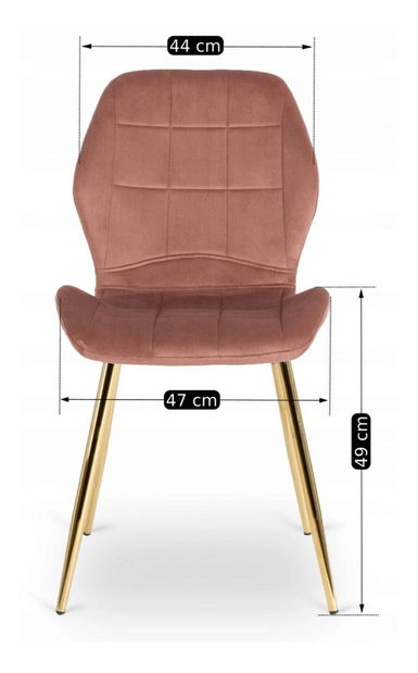 Jídelní set Tengo (zlatá + růžová) (pro 4 osoby)