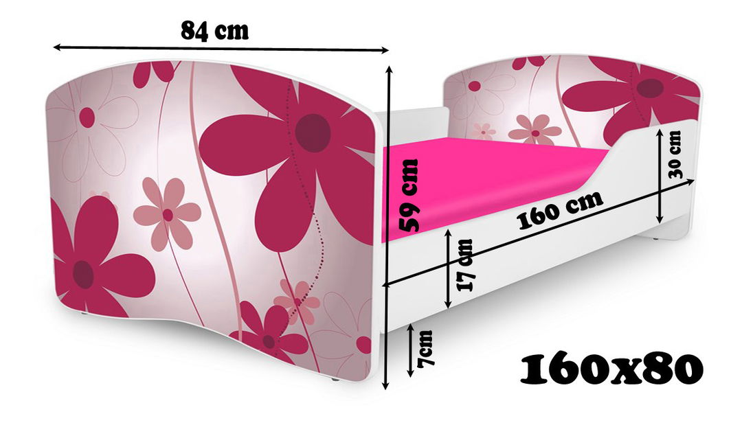 Dětská postel 160x80 cm Lori 04 