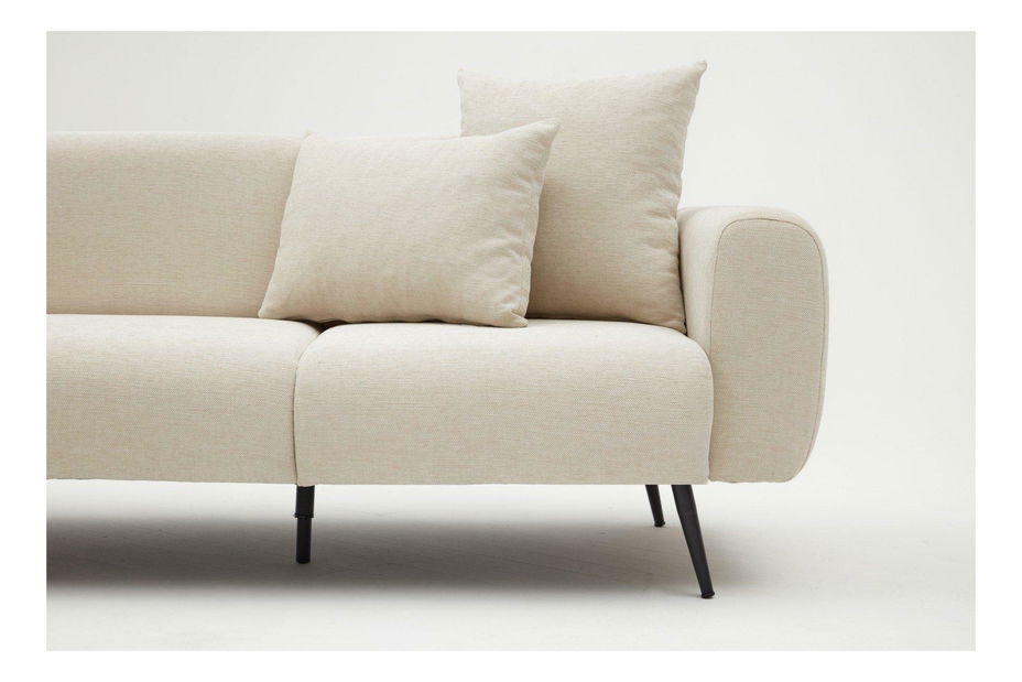 Rohová sedací souprava Slider (L) (krémová)