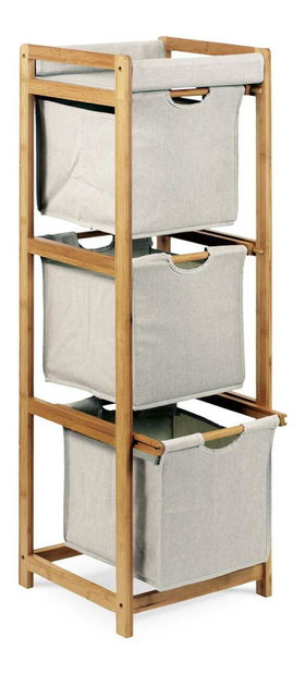 Regál Dominguez 2 (bambus + šedá)