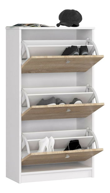 Botník Satori (bílá + dub sonoma)