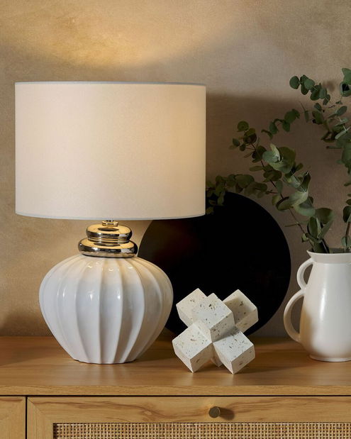 Stolní lampa Nechir (krémová)