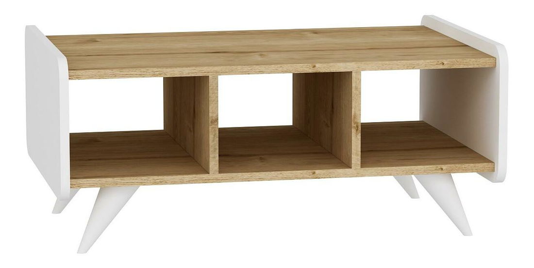 Konferenční stolek Kakulu 1 (dub safírový + bílá)