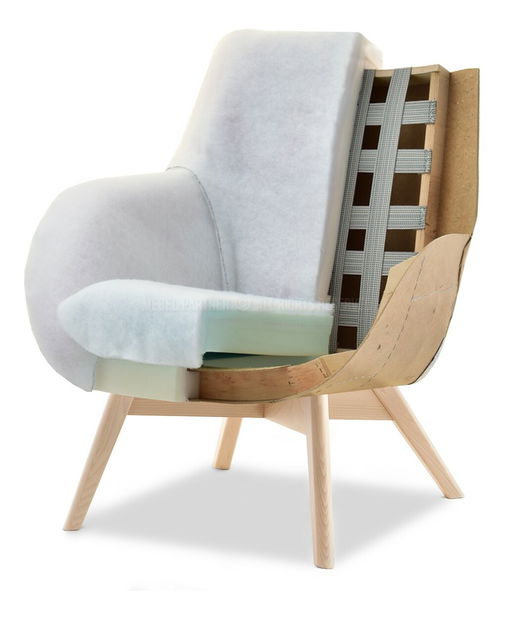 Designové křeslo Merch (černá + dub)