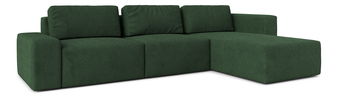 Rohová sedací souprava Berliner (P) (tmavě zelená)