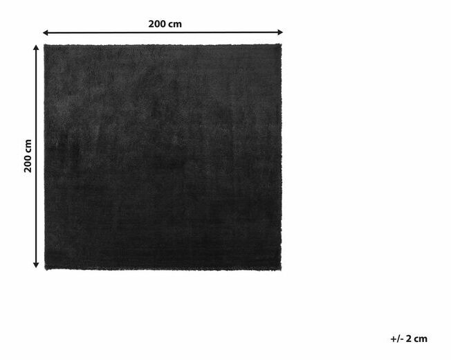 Koberec 200x200 cm Emeralda (černá) (shaggy)