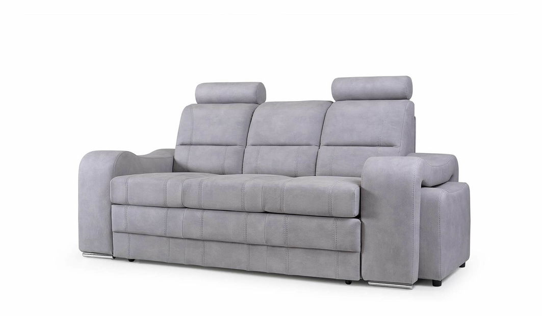 Pohovka Wendell (šedá) (s taburetkami)