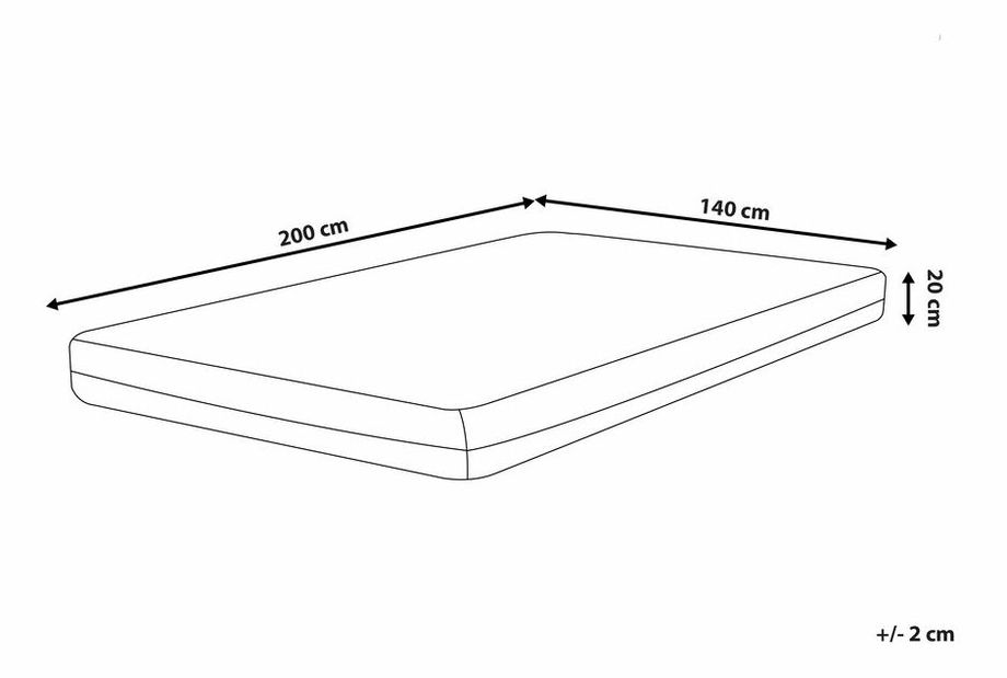 Pěnová matrace 140x200 cm GALLO (tvrdý)