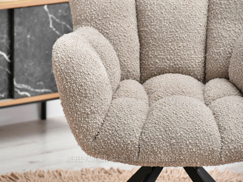 Křeslo Kikino (béžová + černá)