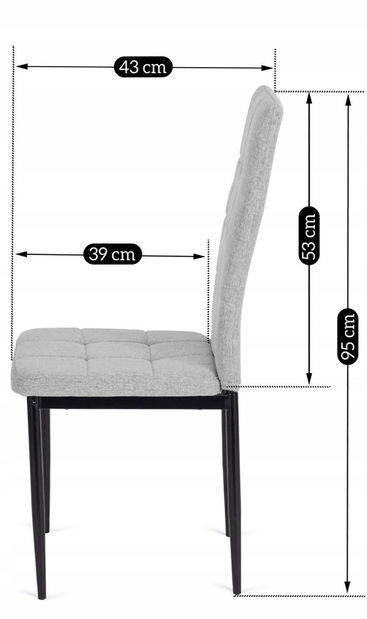 Jídelní židle Teson (šedá)