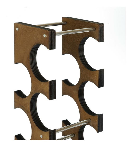 Dekorativní stojan na víno Vanute 6 (ořech)