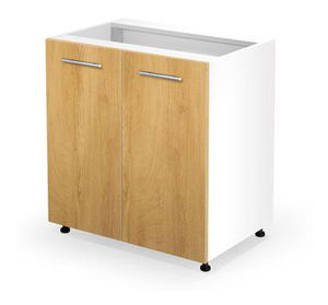 Dolní kuchyňská skříňka Verlene (přírodní dřevo + bílá)