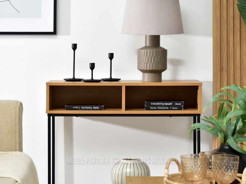 Konzolový stolek Frey (dub + černá)