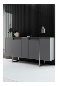 Skříňka Luna (antracit + stříbrná)