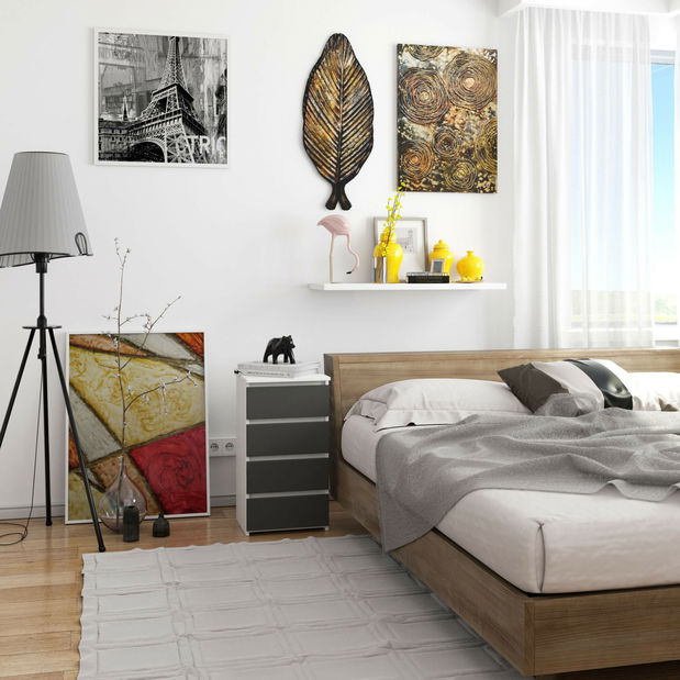 Komoda Cobertura (bílá + grafit)