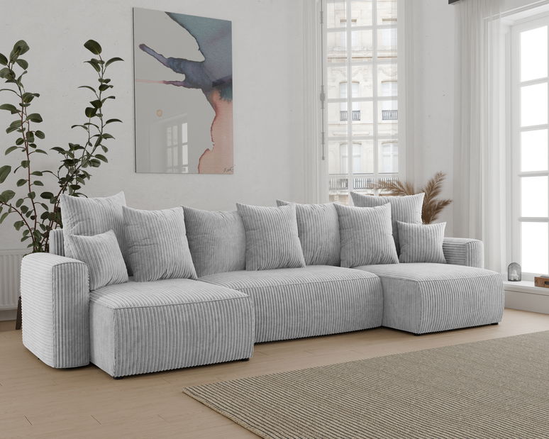 Rohová sedačka Denia U (světle šedá) (P)