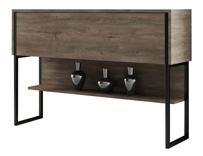 Konzolový stolek Luna 4 (černá + ořech)