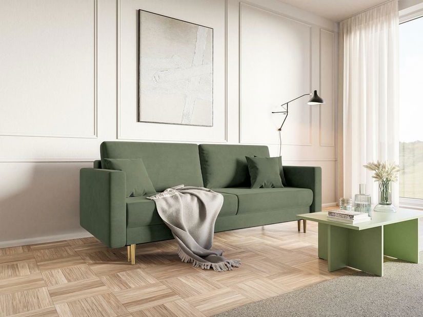 Pohovka třísedačka Vallera (olivová)