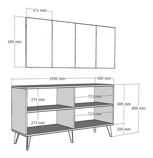 Skříňka Pometu (antracit + stříbrná)