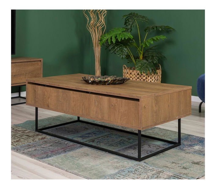 Souprava nábytku do obývacího pokoje Laxi 10 (ořech + černá)