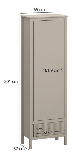 Policová skříň Karankas (taupe)