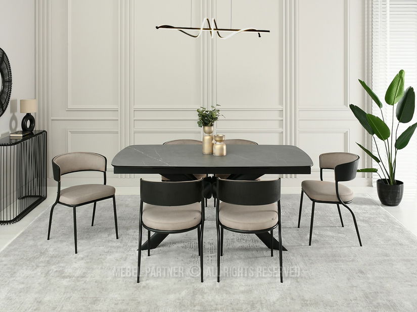 Židle Marta K (béžová + černá)