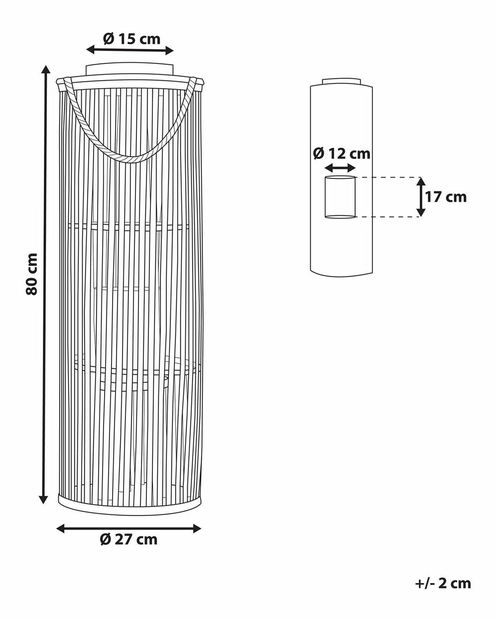 Lucerna 80 cm LIRAZ (černá)