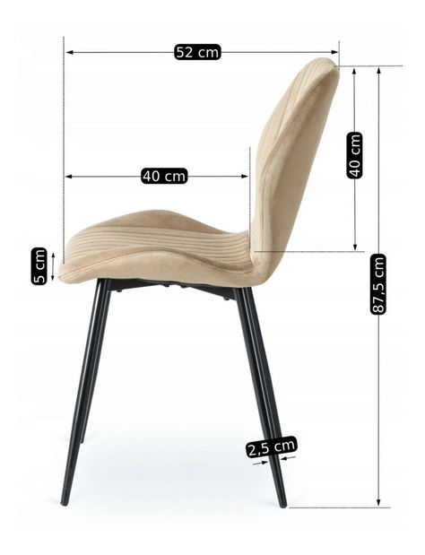 Jídelní set Gravar (dub zlatý + černá + béžová) (pro 4 osoby)