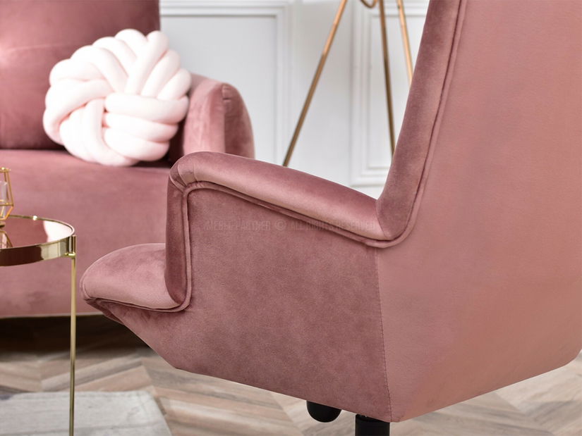 Relaxační křeslo Elesenta (růžová + černá)