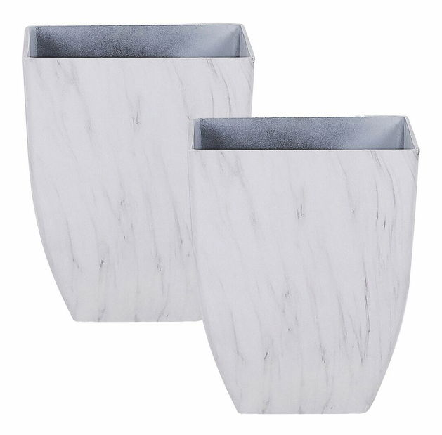 Sada 2 květináčů 42 cm- Mirko (bílá)