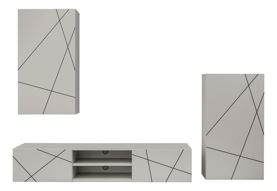 Obývací stěna Gaolino 2 (kašmír + černá) 