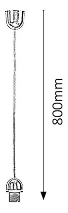 Závěsné svítidlo Fix 1331 (chromová + průhledná)