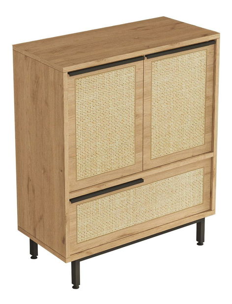 Kuchyňská skříňka Otto 8 A (ořech + dub + černá)