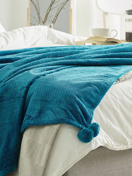 Deka 220x200 cm SALIER (polyester) (modrá)