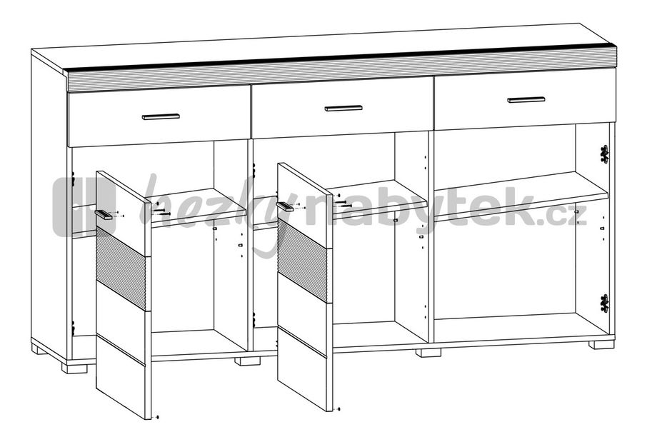 Komoda BRW Anya KOM3D3S/9/17
