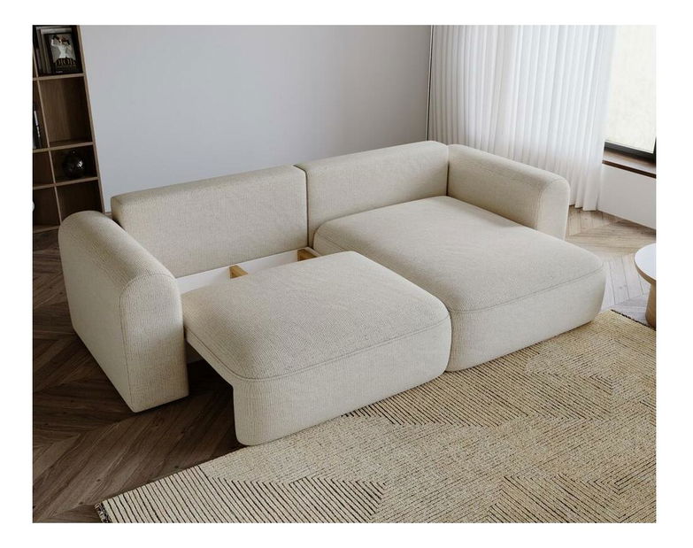 Rohová sedací souprava Sorento (krémová + černá)