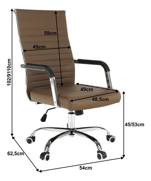 Kancelářské křeslo Falar (šedohnědá)