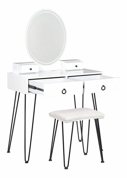 Toaletní stolek Soja (bílá)