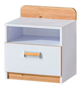 Noční stolek Lavendon L12 (dub nash + bilá)