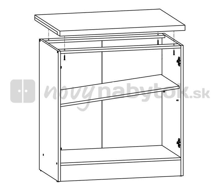 Spodní kuchyňská skříňka BRW Junona line D2D/80/82 (Dub sonoma + Wenge)