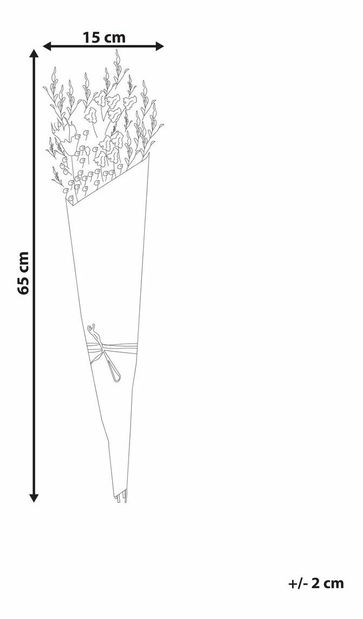 Kytice sušených květin Crimson (oranžová)