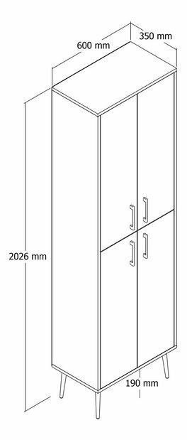 Skříňka na boty Berina 1 (zlatá + bílá)