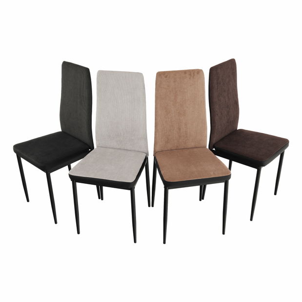 Jídelní židle Enrico (tmavě šedá + černá)