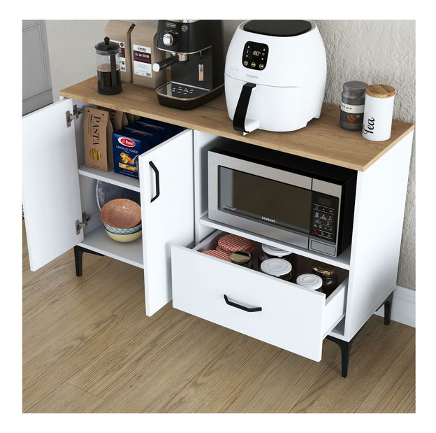 Komoda Jenaretta 161 (bílá + ořech)