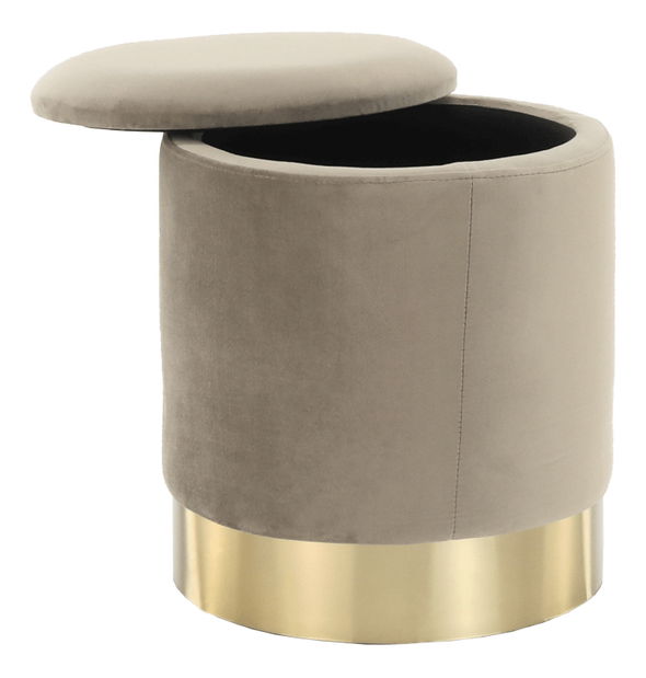 Taburet Annin (šedohnědá)