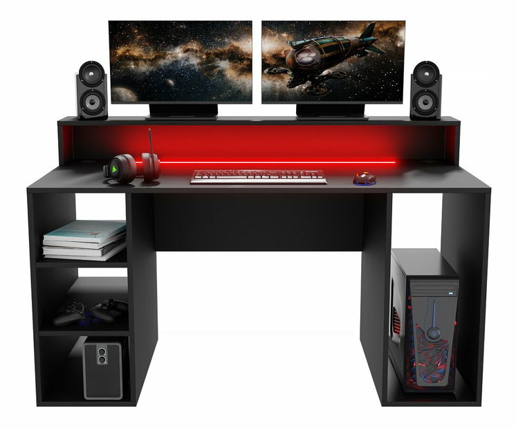 Herní pc stůl Endechor (černá)