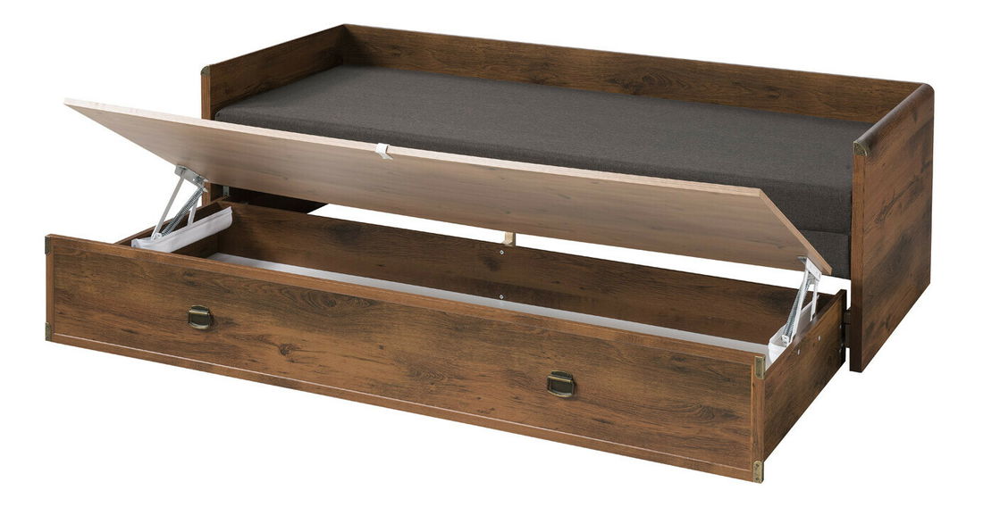 Rozkládací postel 80 až 160 cm BRW INDIANA JLOZ 80/160 2 (Dub sutter)