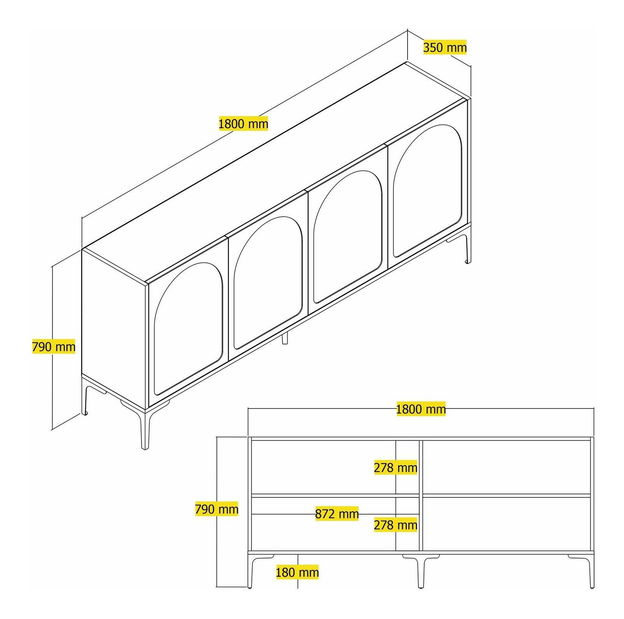 Skříňka Bipemu 2 (atlas + černá)