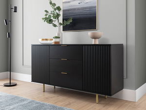 Komoda Newelon K2D3SZ NW02 (černá + zlatá)
