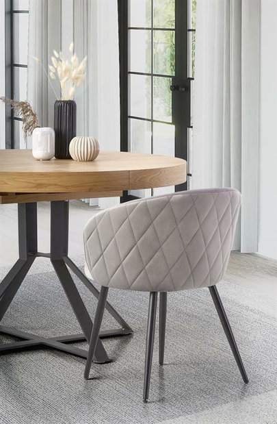 Rozkládací jídelní stůl 120-160 cm Markus (dub zlatý + černá) (pro 4 6 osob)